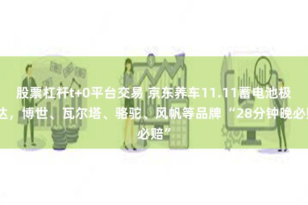 股票杠杆t+0平台交易 京东养车11.11蓄电池极速达，博世、瓦尔塔、骆驼、风帆等品牌 “28分钟晚必赔”