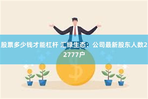 股票多少钱才能杠杆 汇绿生态：公司最新股东人数22777户