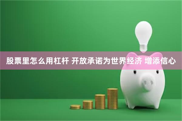 股票里怎么用杠杆 开放承诺为世界经济 增添信心