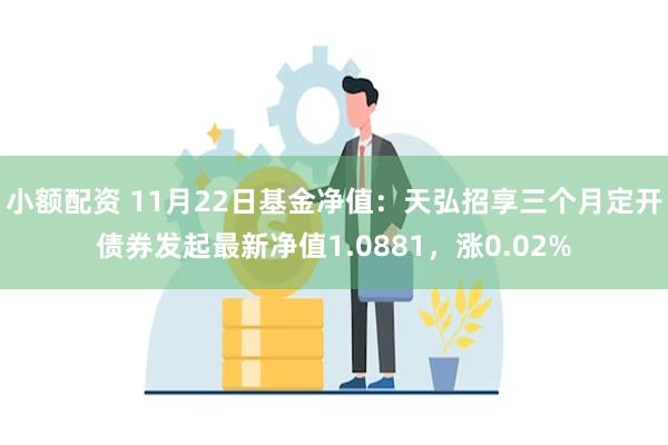 小额配资 11月22日基金净值：天弘招享三个月定开债券发起最新净值1.0881，涨0.02%